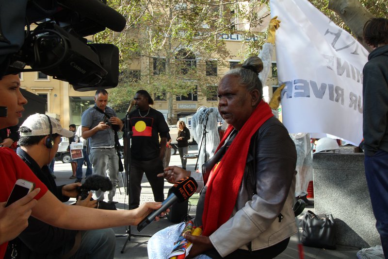 NT Borroloola Indigenous travel to Glencore in Sydney, 2014. Credit:Lock the Gate Alliance