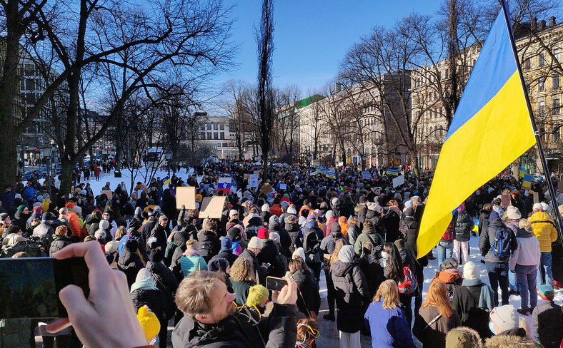 Russia protest in Helsinki