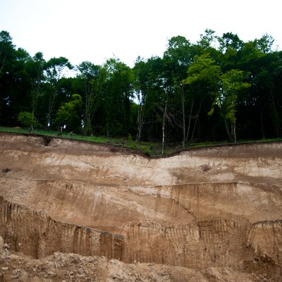 Forest destruction to make way for an open-pit copper and molybdenum mine in Teghut in Armenia's northern Lori province.