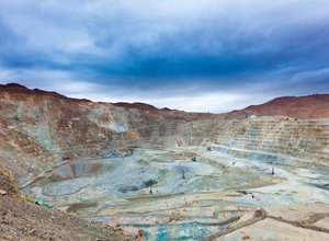 Open pit copper mine