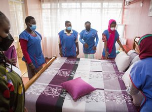 Domestic workers undertake training in Kenya before heading to the Gulf for work